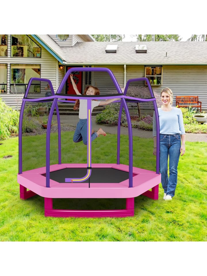 COSTWAY Trampolin ab 3 Jahre in Rosa günstig kaufen onesize