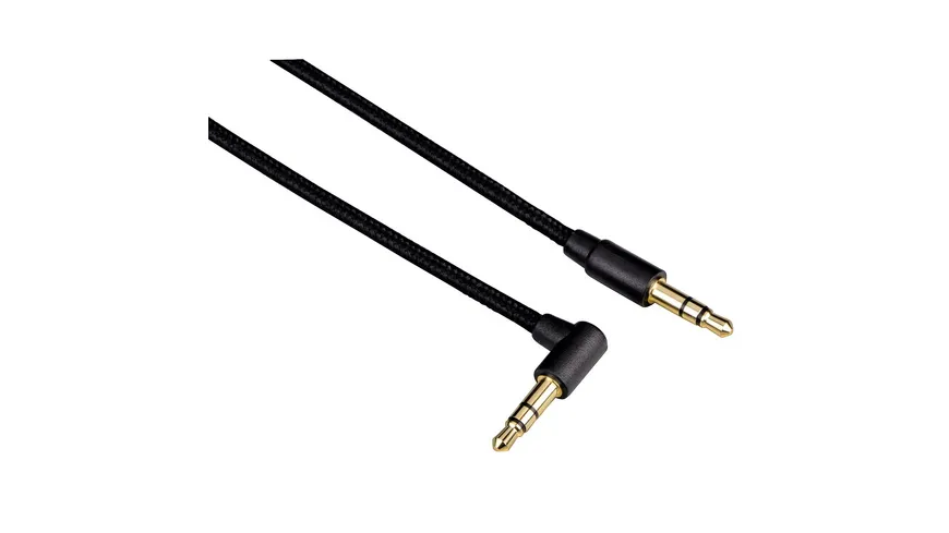 Hama Verbindungskabel, 3,5-mm-Klinken-Stecker, 0,5 m, Schwarz