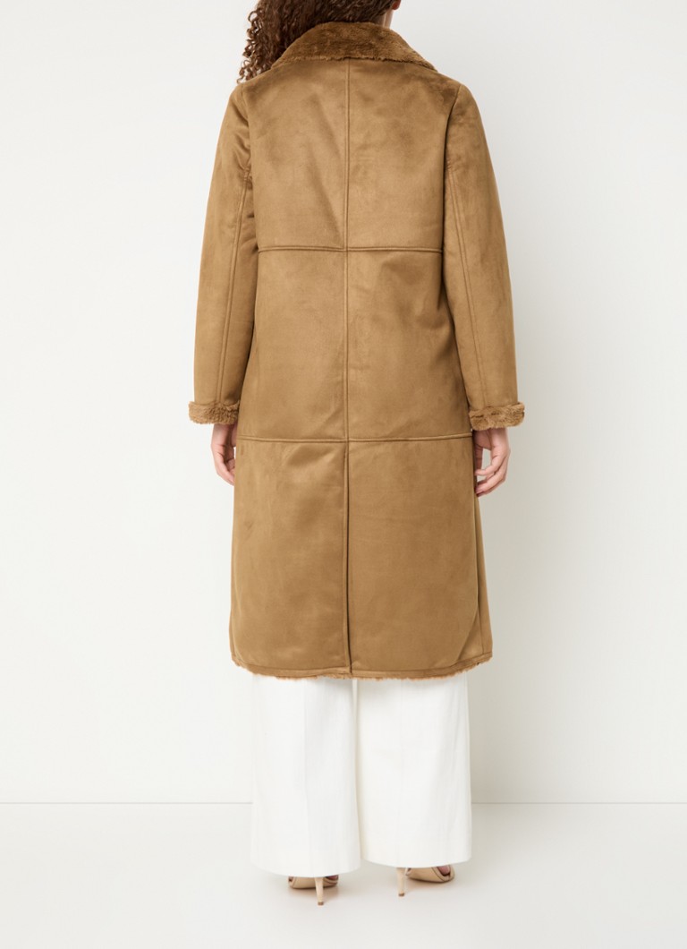 Palton Ralph Lauren din piele întoarsă artificială cu două nasturi