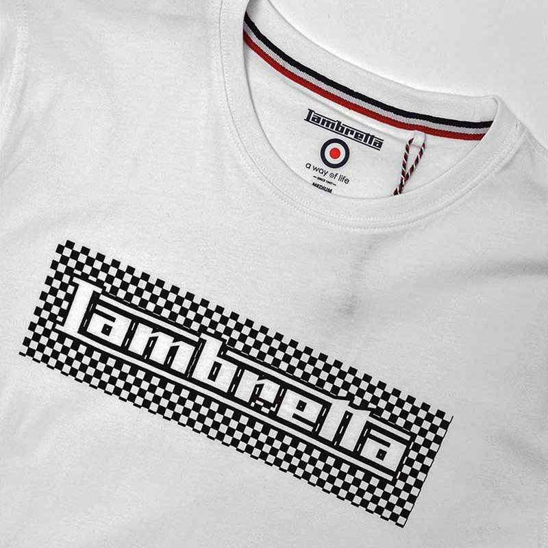Lambretta Two Tone Box Herren T-Shirt SS0164-WHT