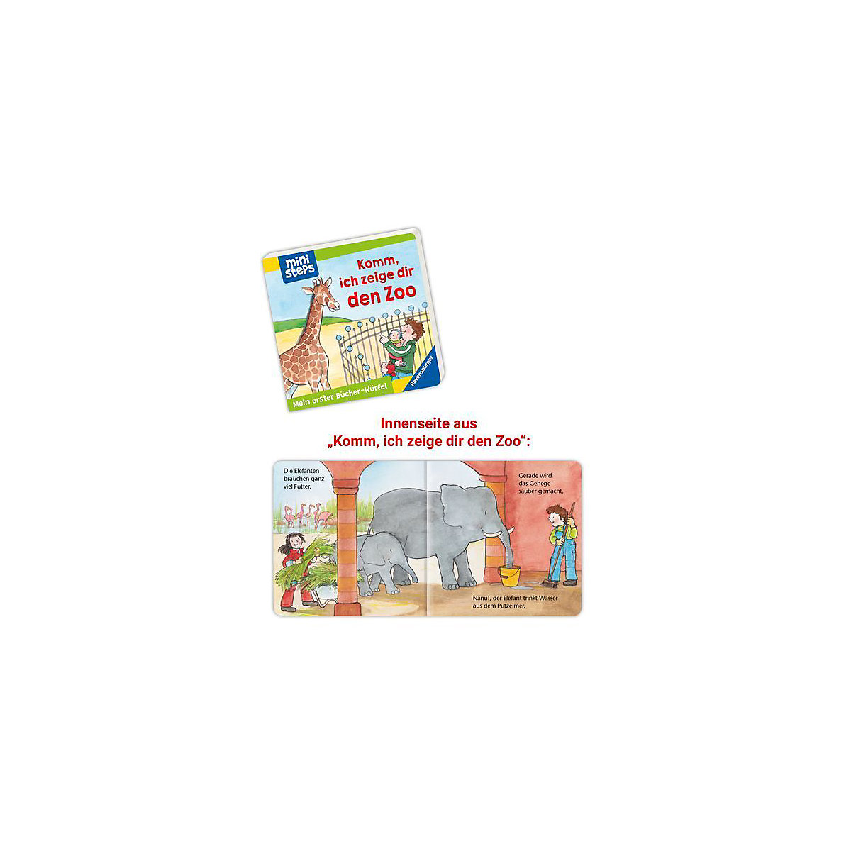 ministeps: Mein erster Bücher-Würfel: Kita, Zoo und Feuerwehr (Bücher-Set)