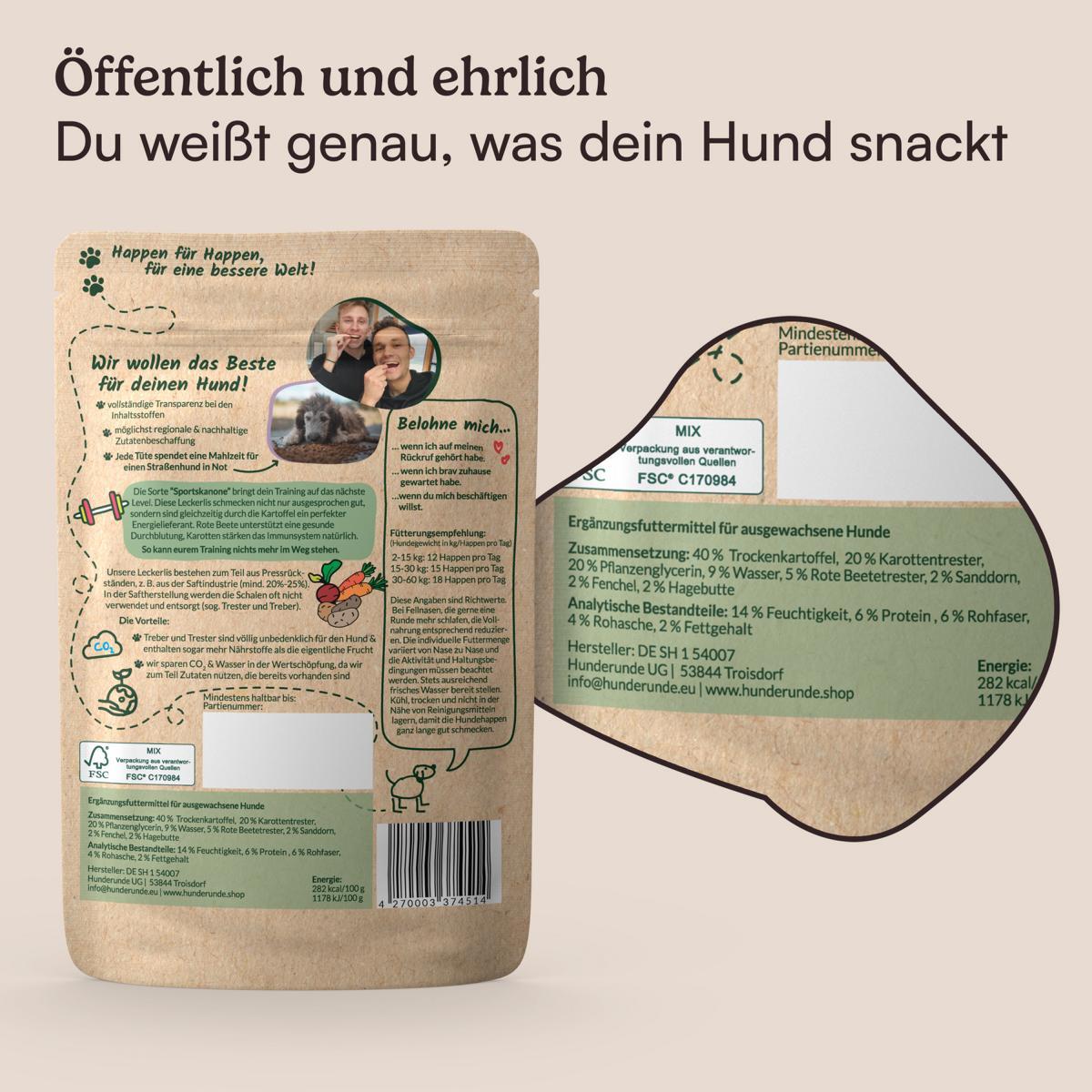 Hunderunde Snacks Hunderunde Probierpaket vegane Snacks