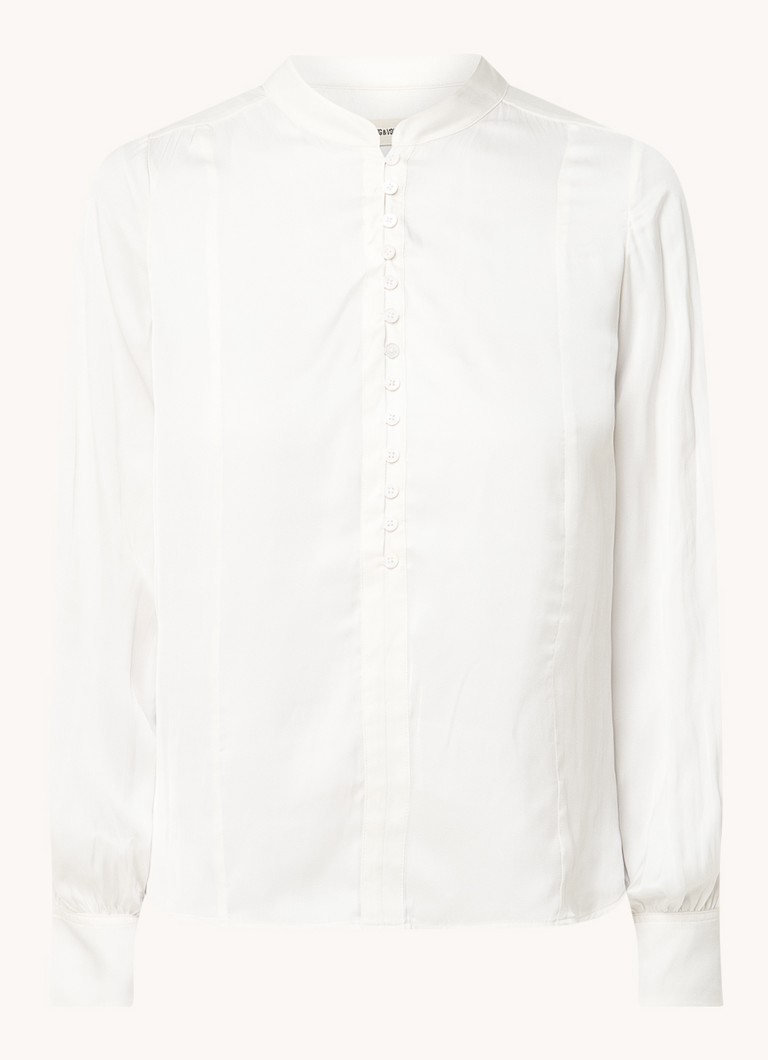 Bluză Twina din satin de la Zadig&Voltaire, cu guler înalt.