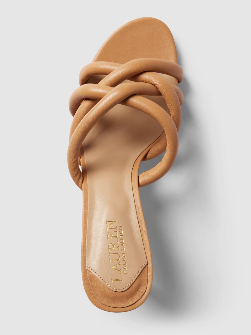 Sandaletten mit gekreuzten Riemen Modell 'LILIANA' in beige