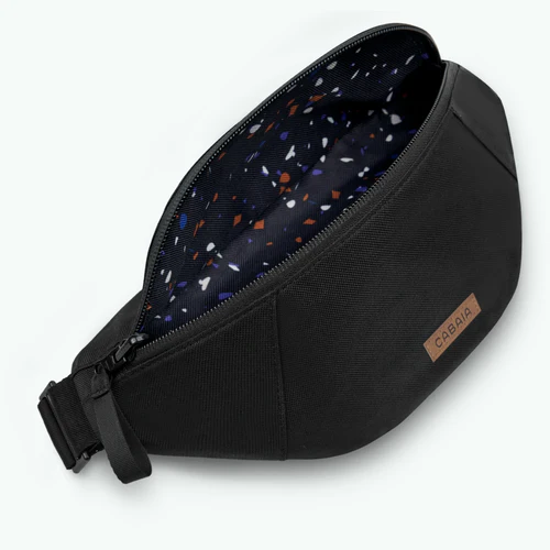 Large Berlin black fanny pack