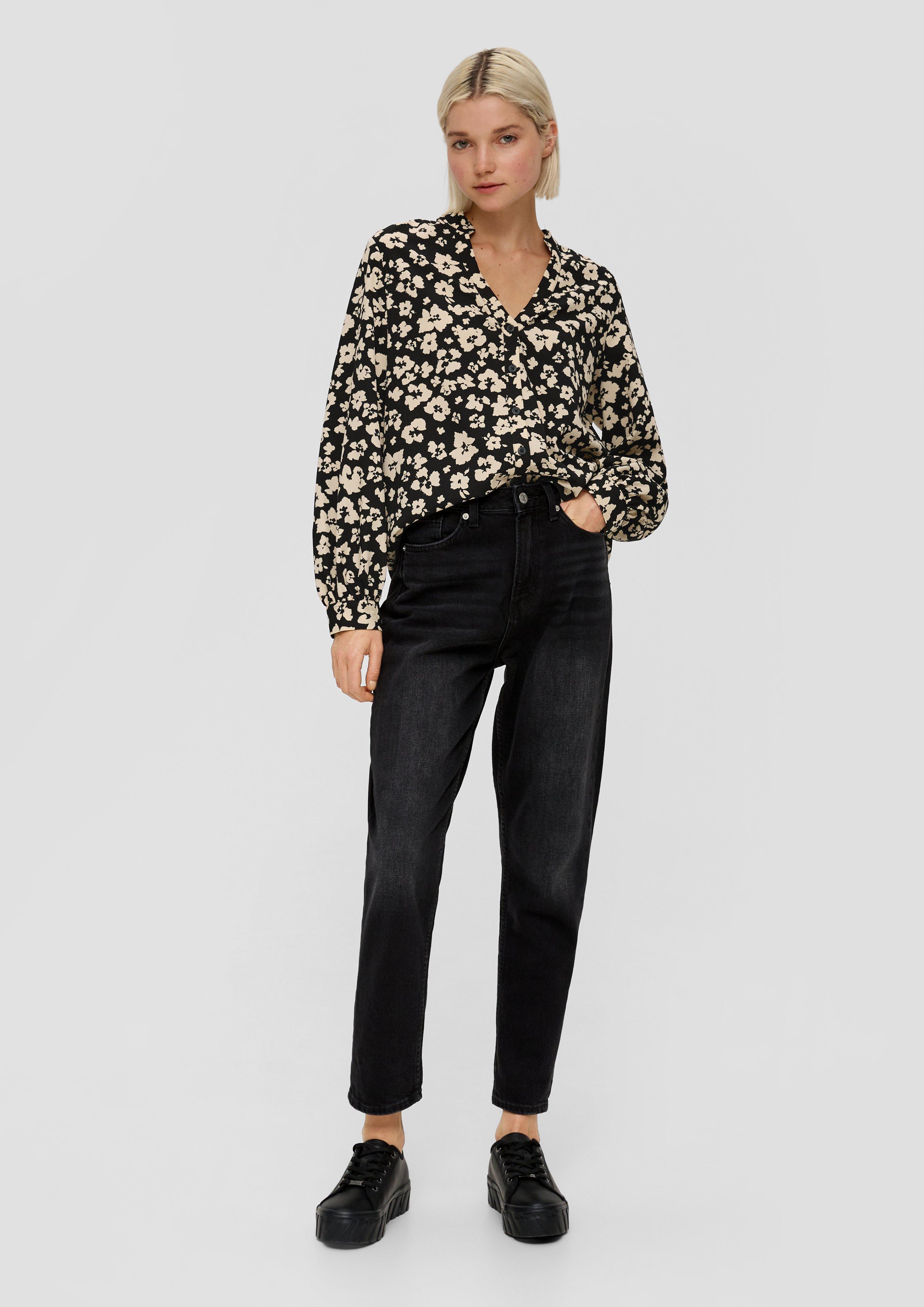 Crêpe-Bluse mit Allover-Print  2133449-99A0