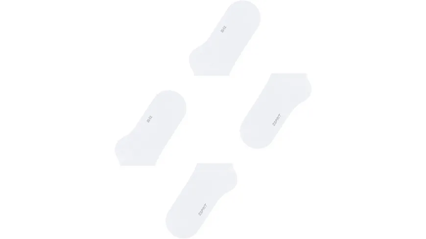 ESPRIT Damen Füßlinge Solid High 2er Pack white (2000)