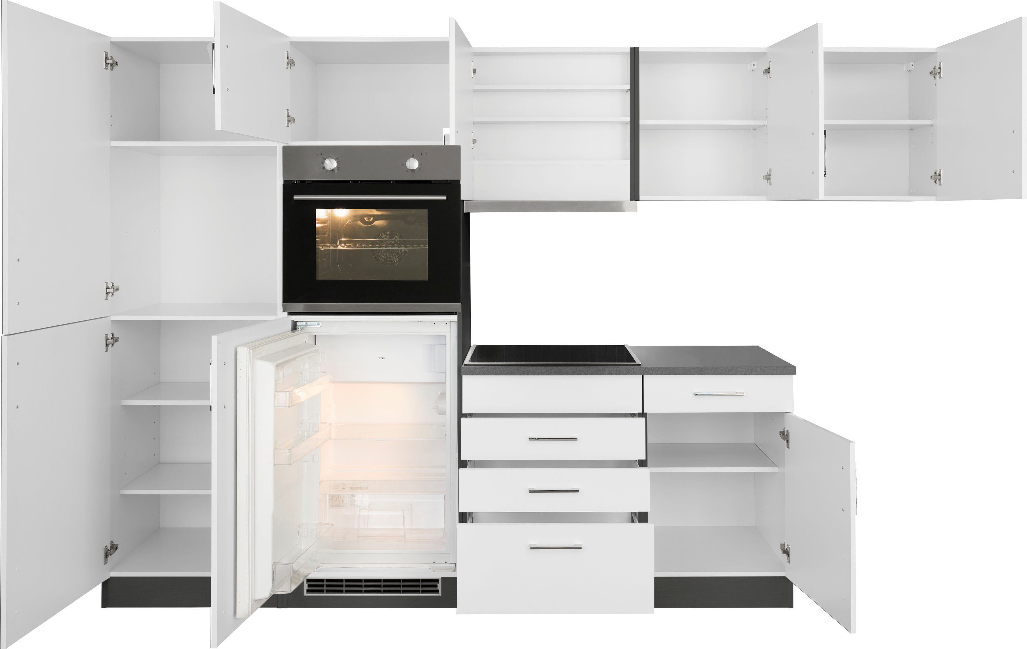 HELD MÖBEL Winkelküche Paris, Stellbreite 290/220 cm, wahlweise mit Induktionskochfeld
