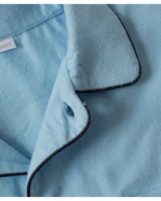 Pyjaveste en flanelle pur coton, manches longues