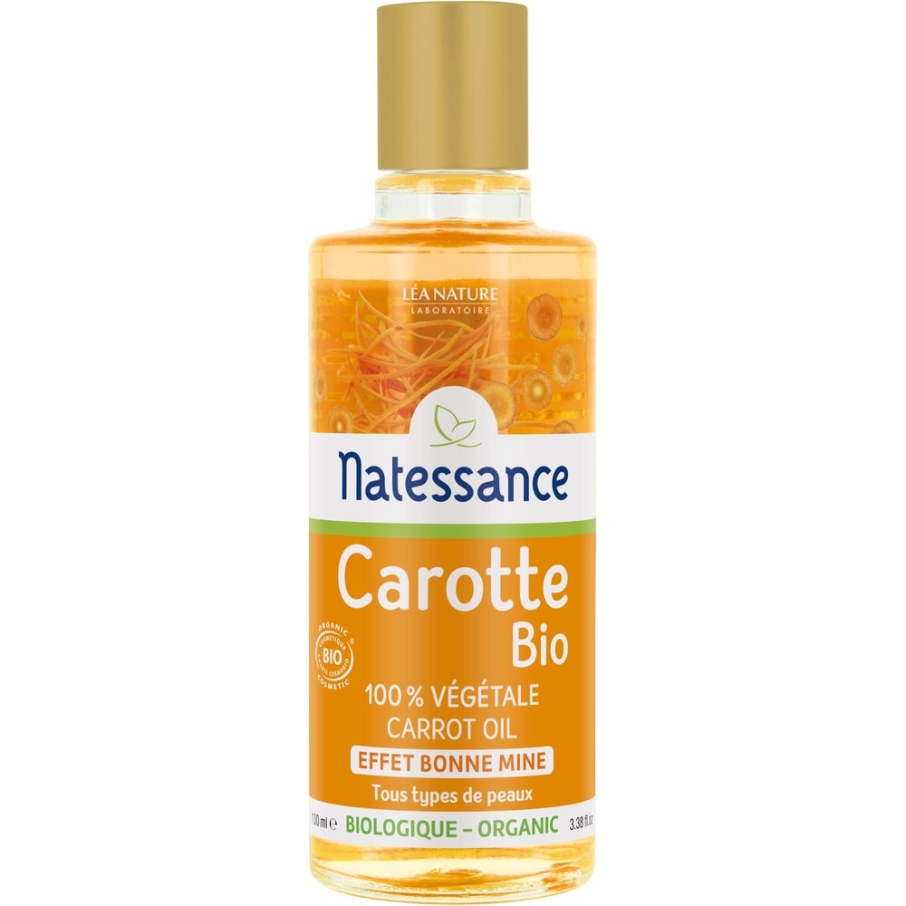 natessance Huile de Carotte bio - 100% pure - effet bonne mine Huile