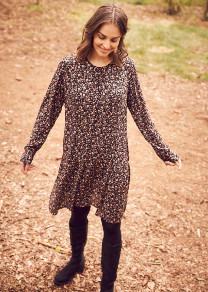 Web-Kleid, langarm