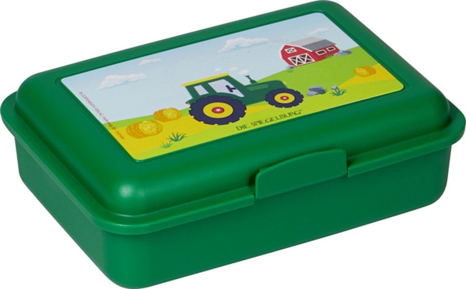 COPPENRATH DIE SPIEGELBURG Lunchbox Butterbrotdose Brotdose Traktor grün 