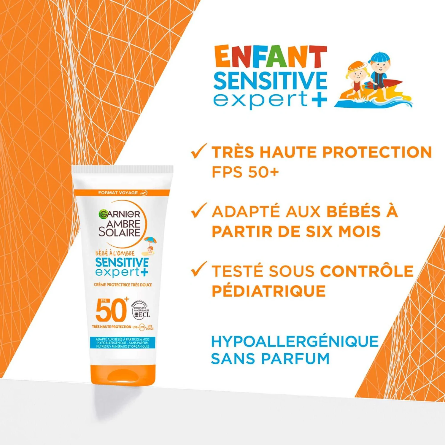 Garnier nježna krema za sunčanje za bebe i djecu SPF 50+