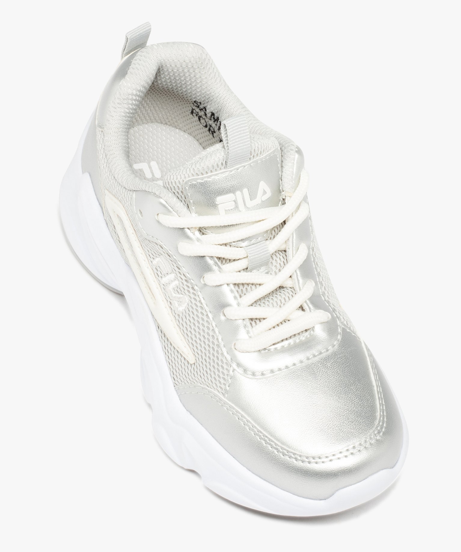 Baskets fille running en mesh et matière irisée – Fila F... argent | GEMO