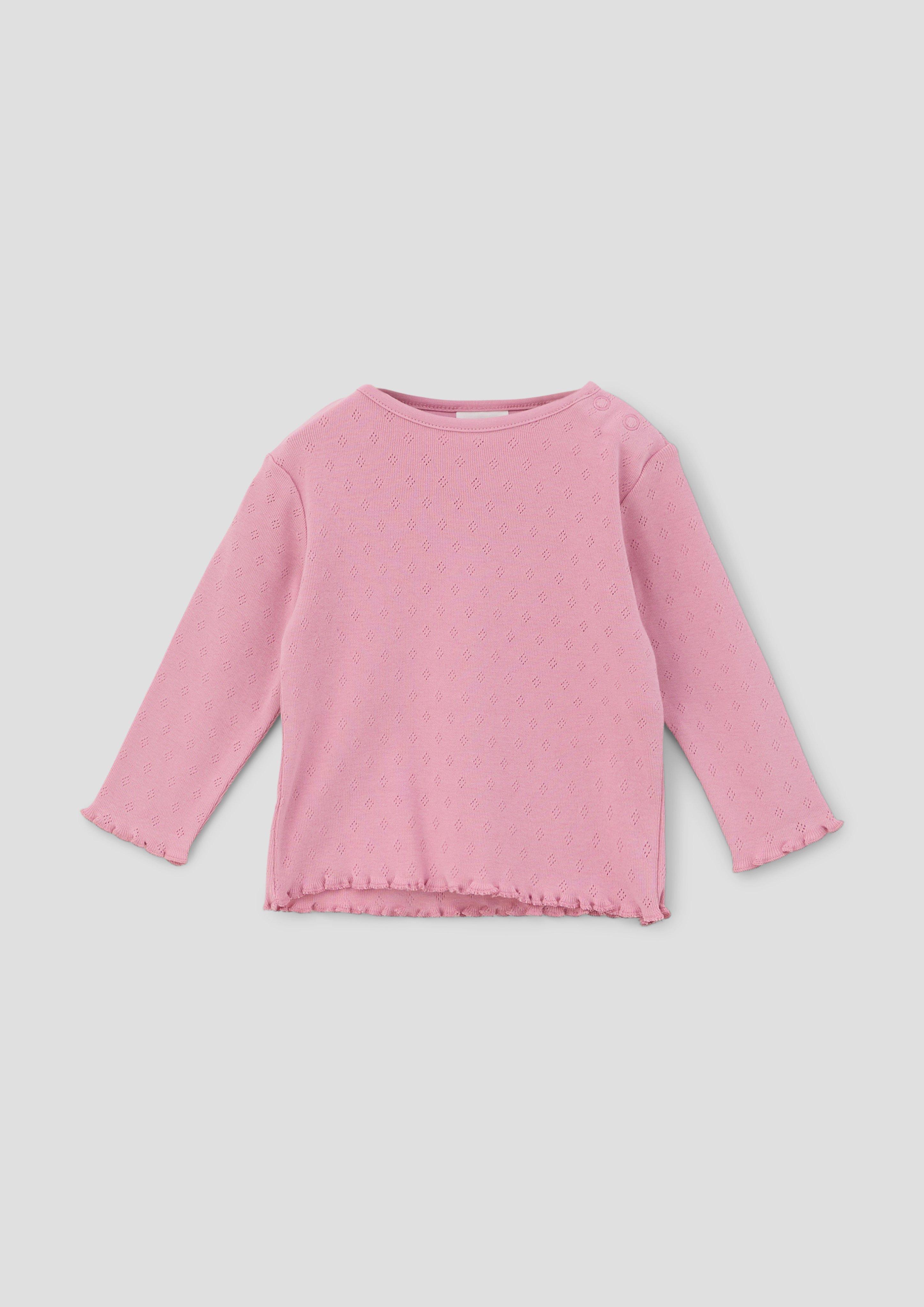 Langarmshirt mit Ajourmuster  2134314-4350