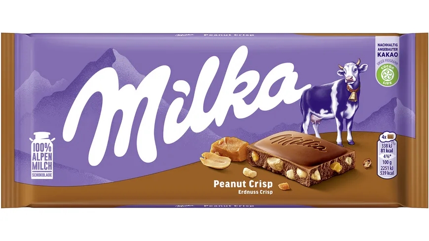 Milka Schokoladentafel Peanut Crisp 90 g