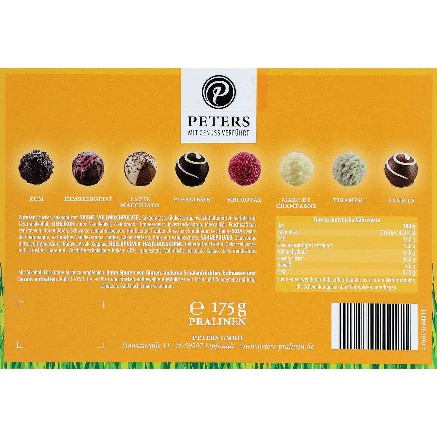 Peters Trüffelmischung mit Alkohol 175g