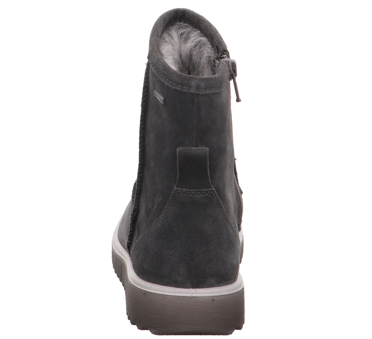 LORA - Grau Stiefel mit Reißverschluss