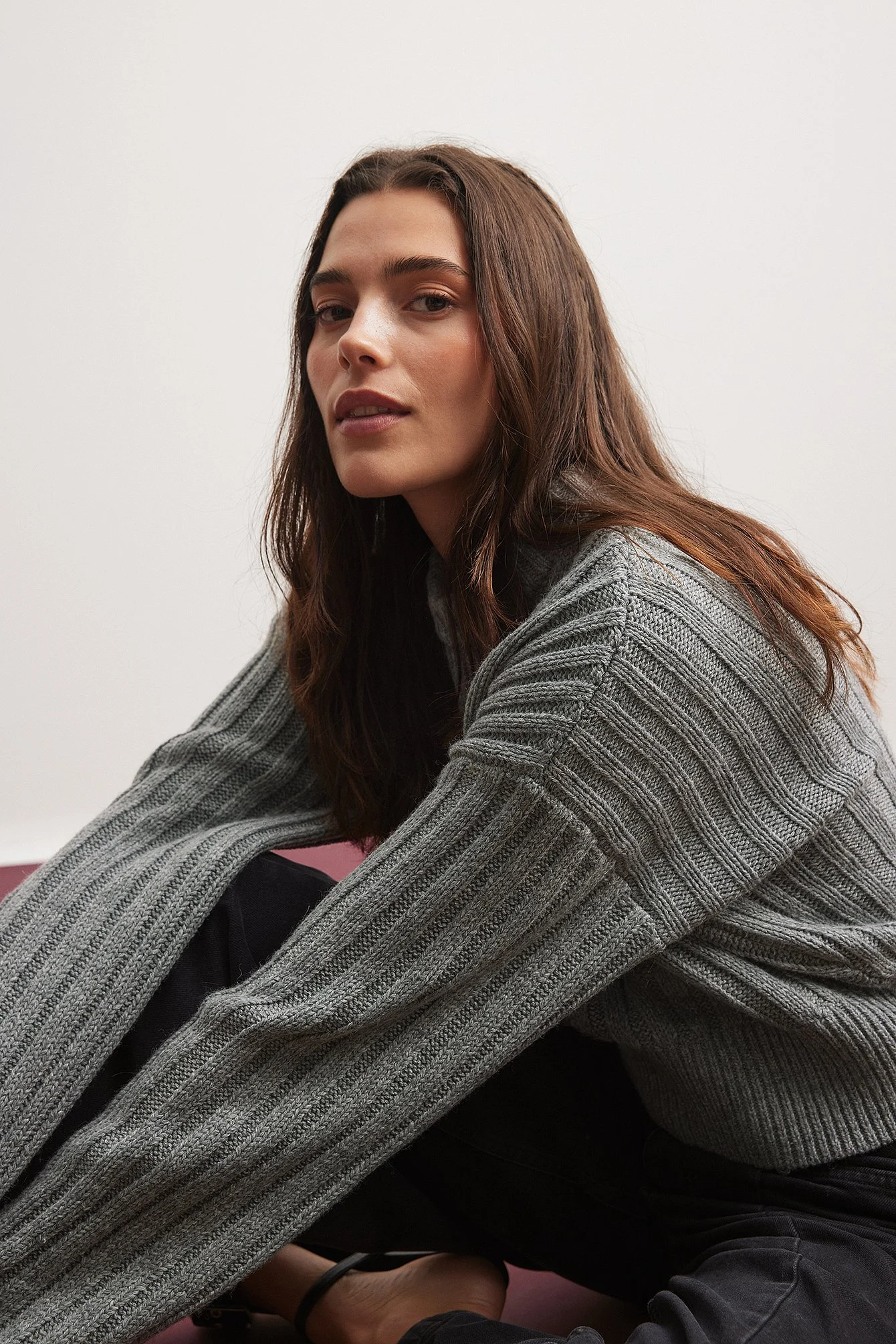 Gerippter Pullover