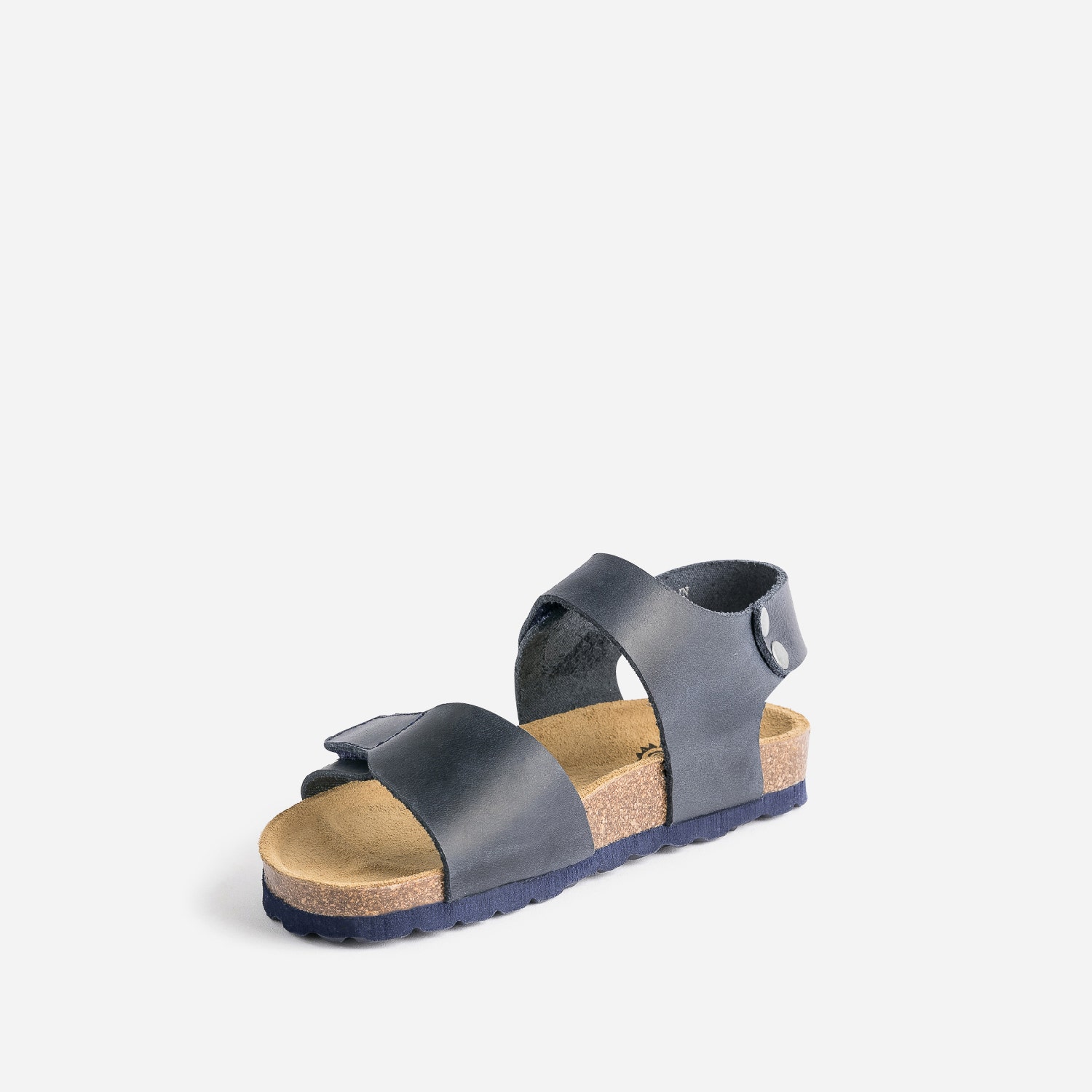 Sandale anatomique BUGGY marine en cuir