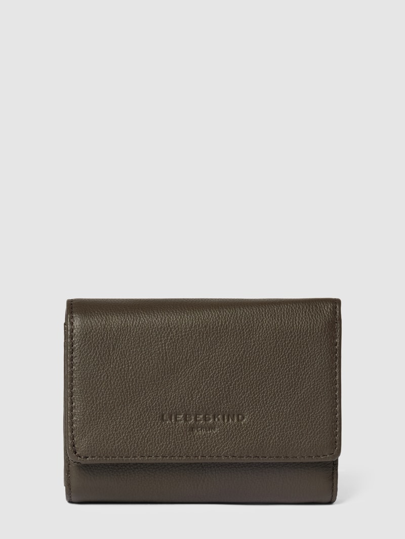 Portemonnaie mit Label-Detail Modell 'Classics Nora' in schilf