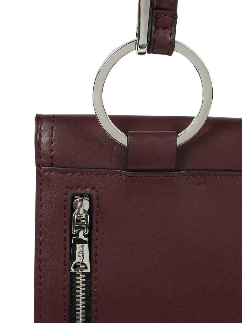 Handytasche in Leder-Optik in bordeaux rot