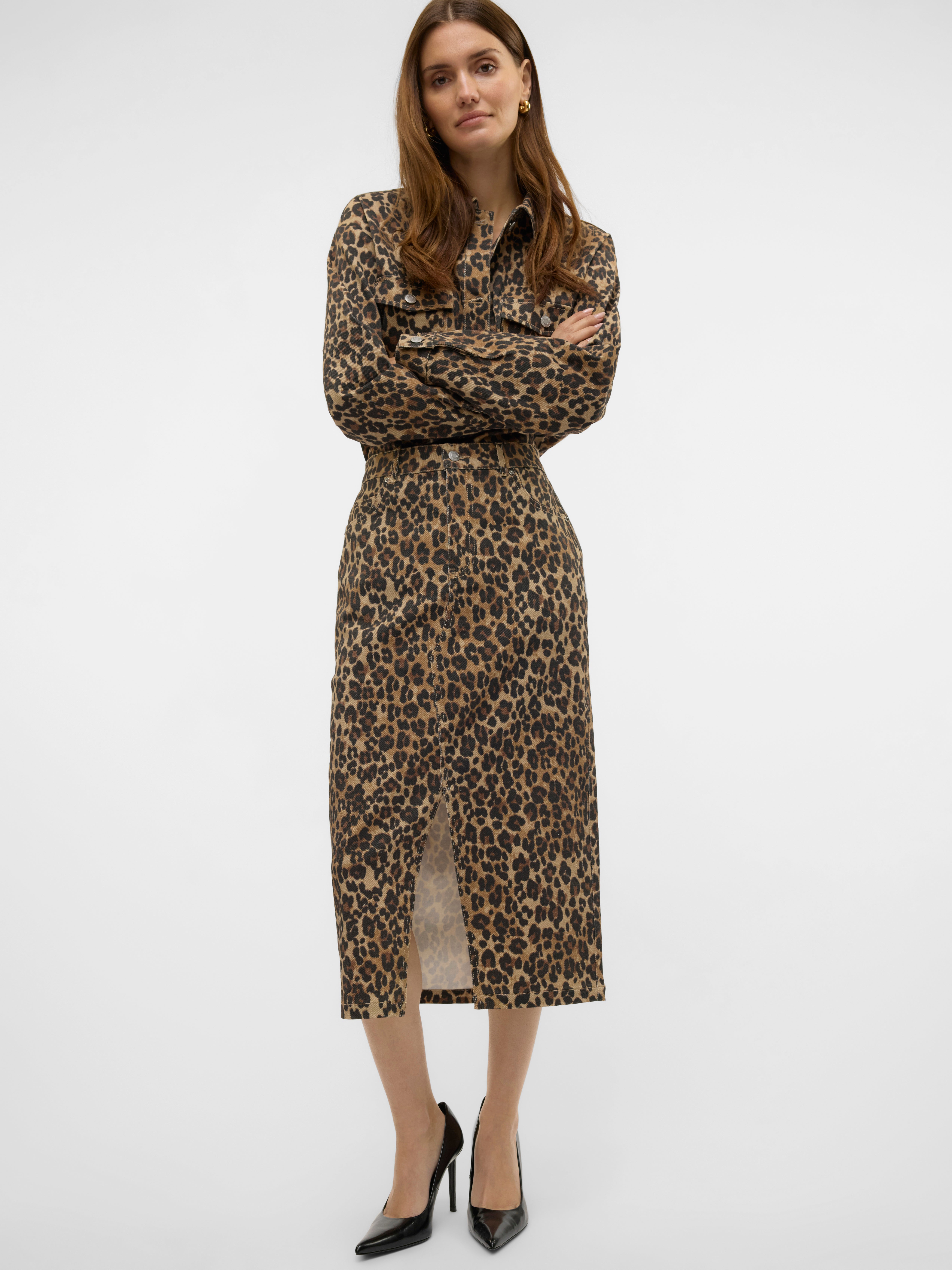 VMVERI Hohe Taille Langer Rock