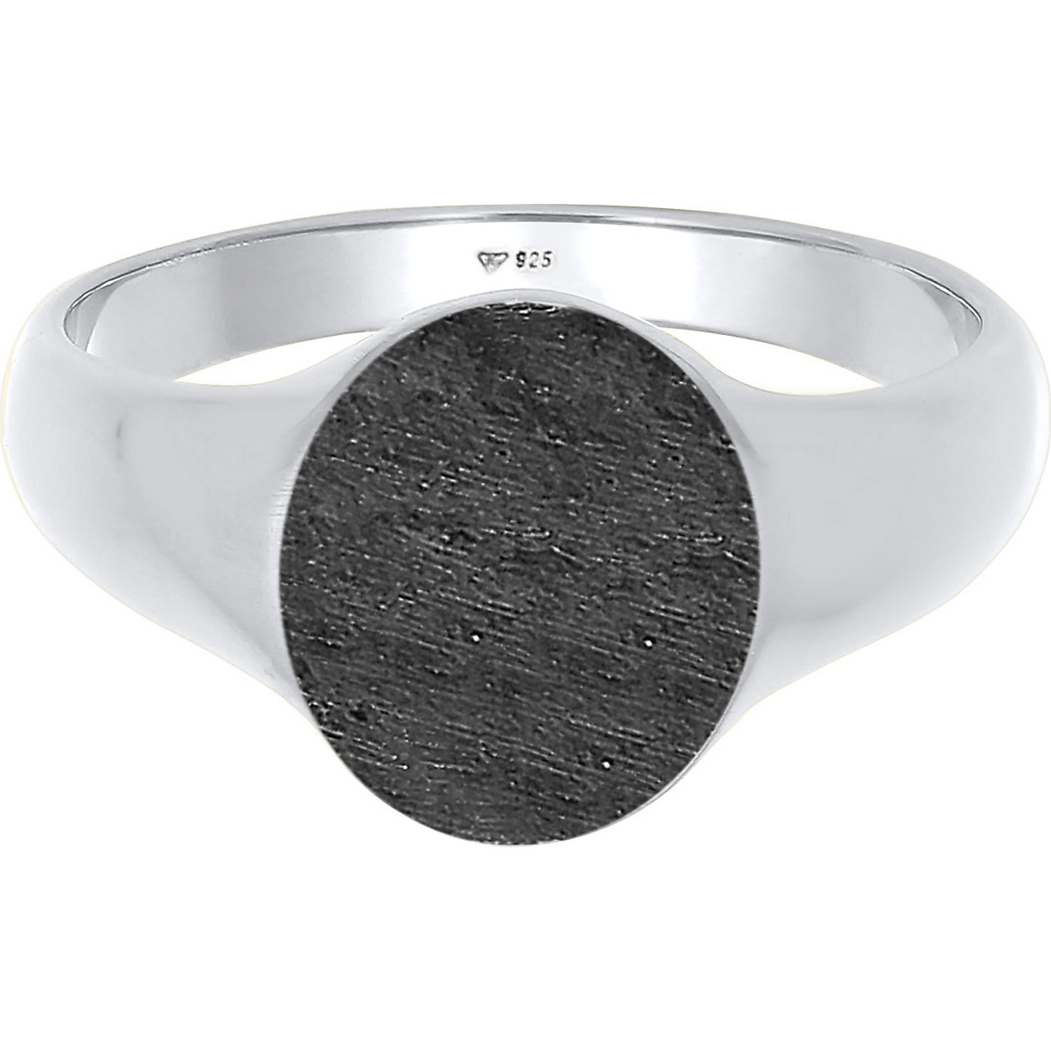 KUZZOI Basic Minimalist Robust Solid Signet Ring for Men - (925/1000) Silver