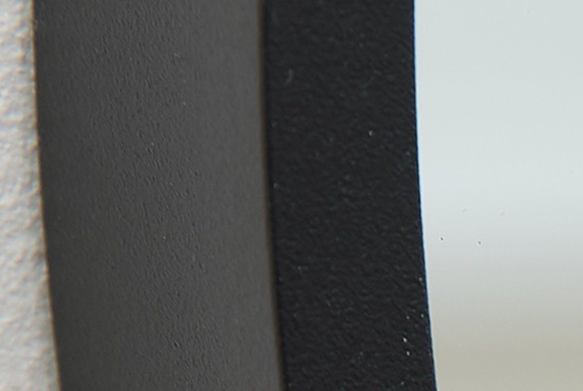 Terra Home Wandspiegel Spiegel rund 60x60 Schminkspiegel Metallrahmen (schwarz, Badezimmerspiegel Flurspiegel), inklusive Schrauben und Dübel