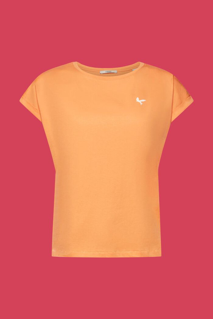 T-Shirt mit Mini-Print, 100 % Baumwolle