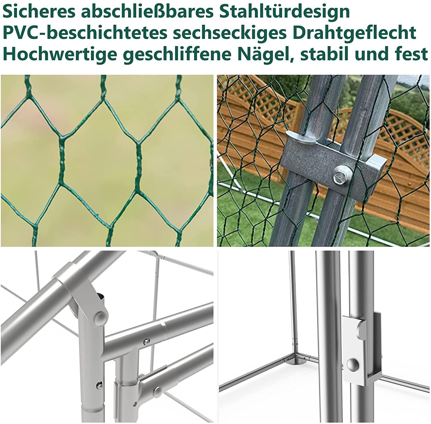 Clanmacy Hühnerstall Hühnerstall Freilaufgehege Freigehege Voliere Kleintierstall