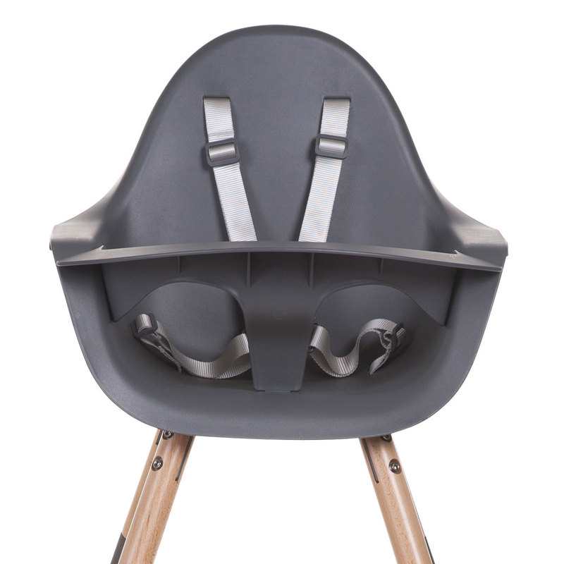 Chaise haute Evolu en bois anthracite Childhome