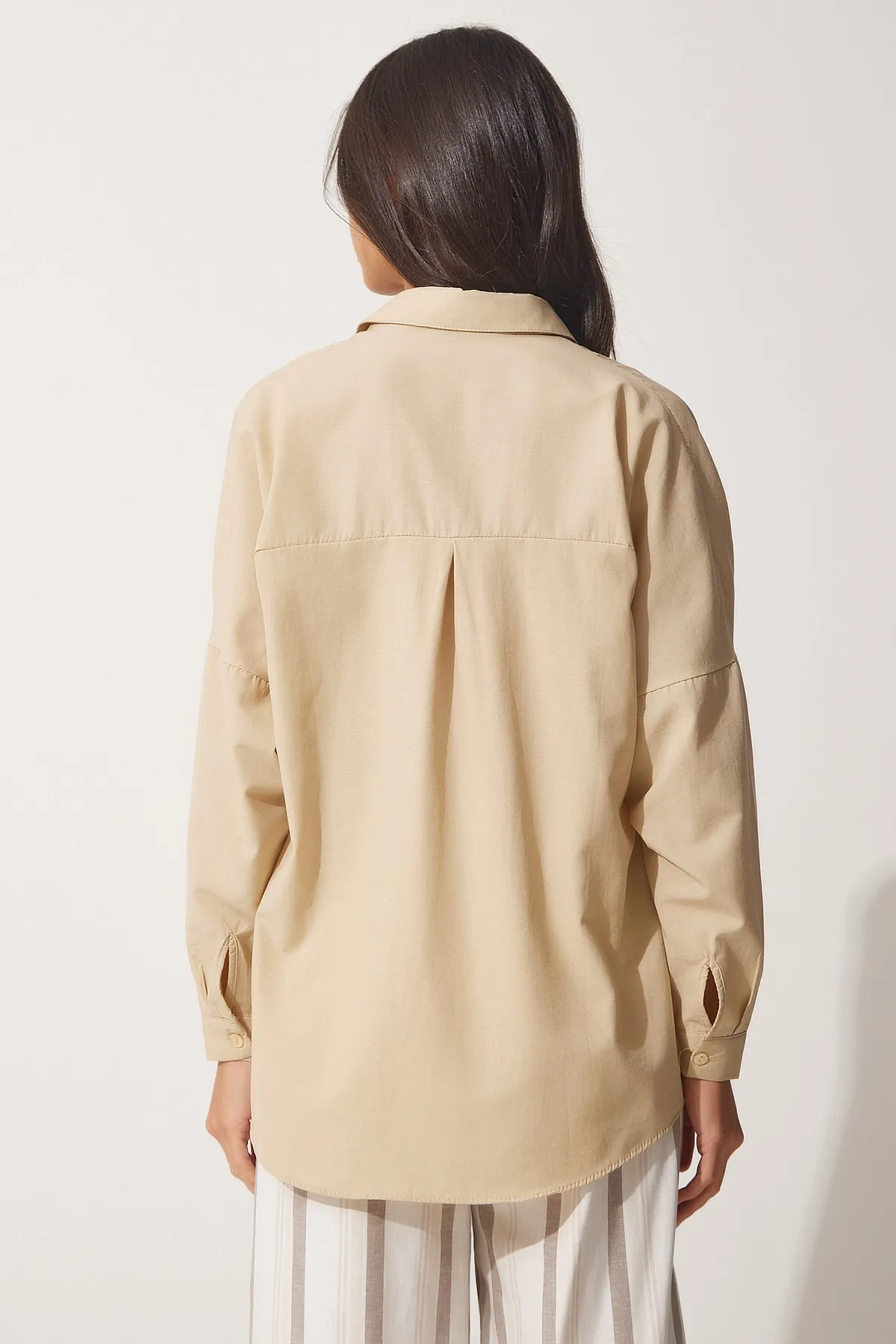 Happiness İstanbul  Hemd - Beige - Oversized