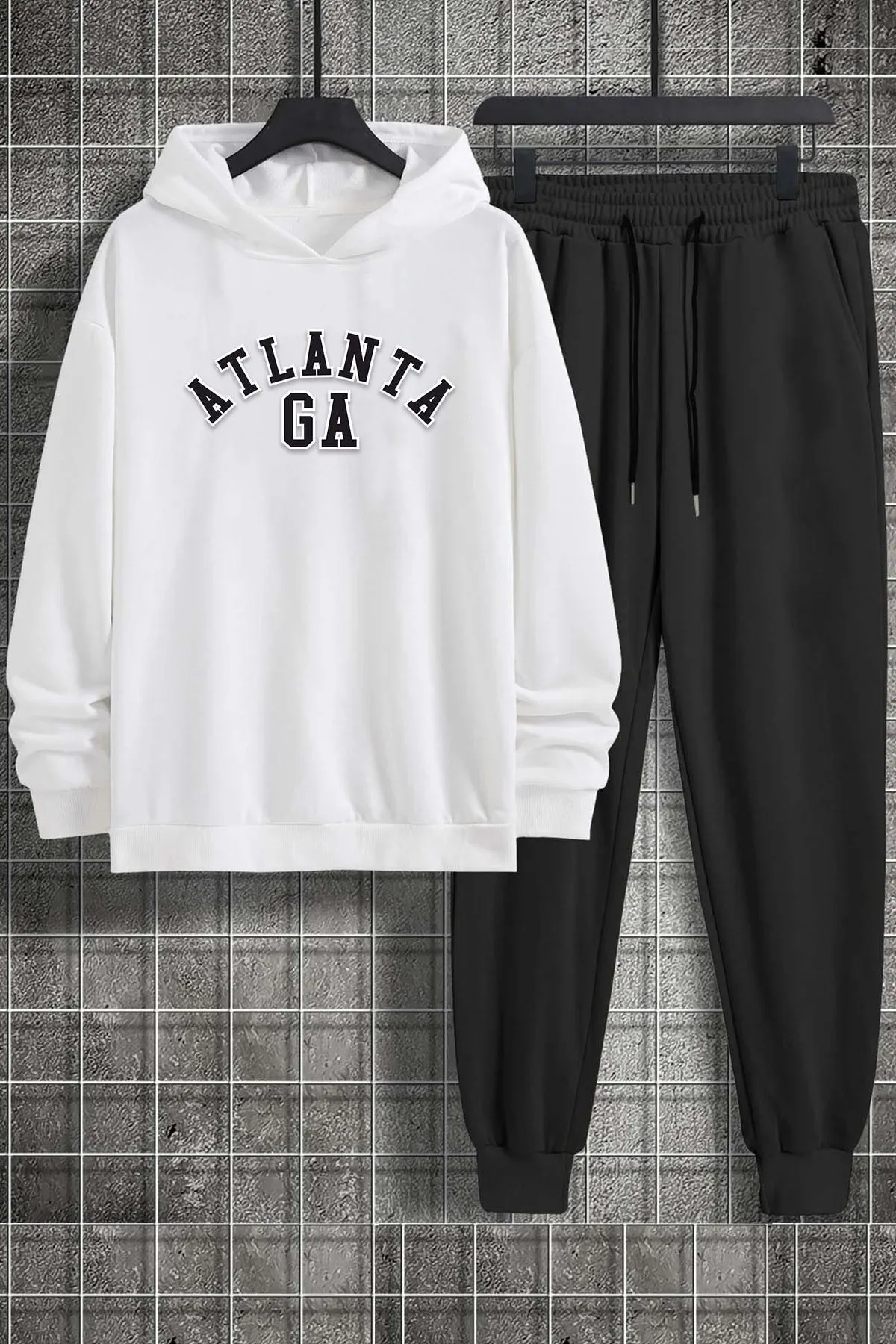 uyguntarz  Bedrucktes Unisex-Trainingsanzugset „Atlanta“.