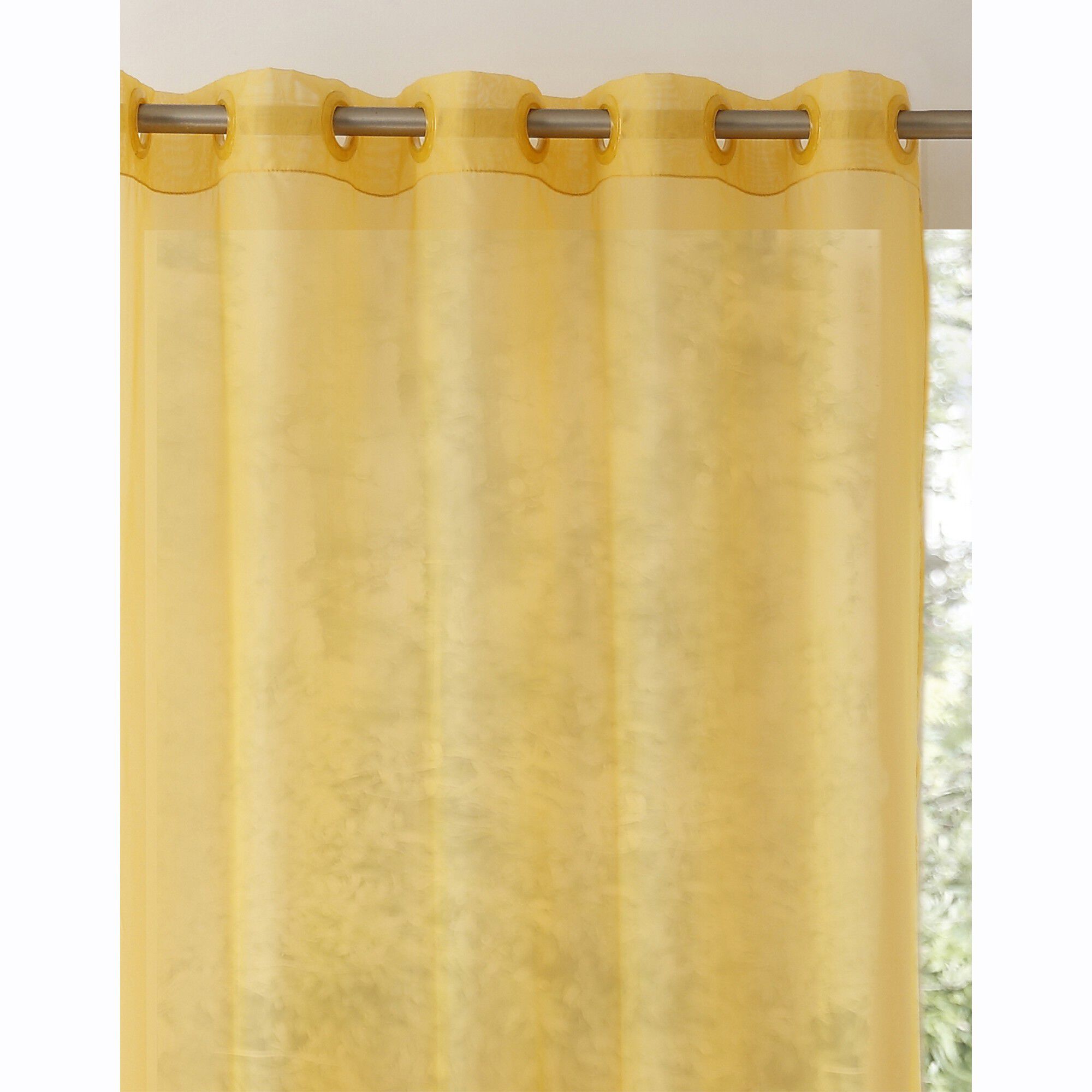 Panneau voile uni finition œillets