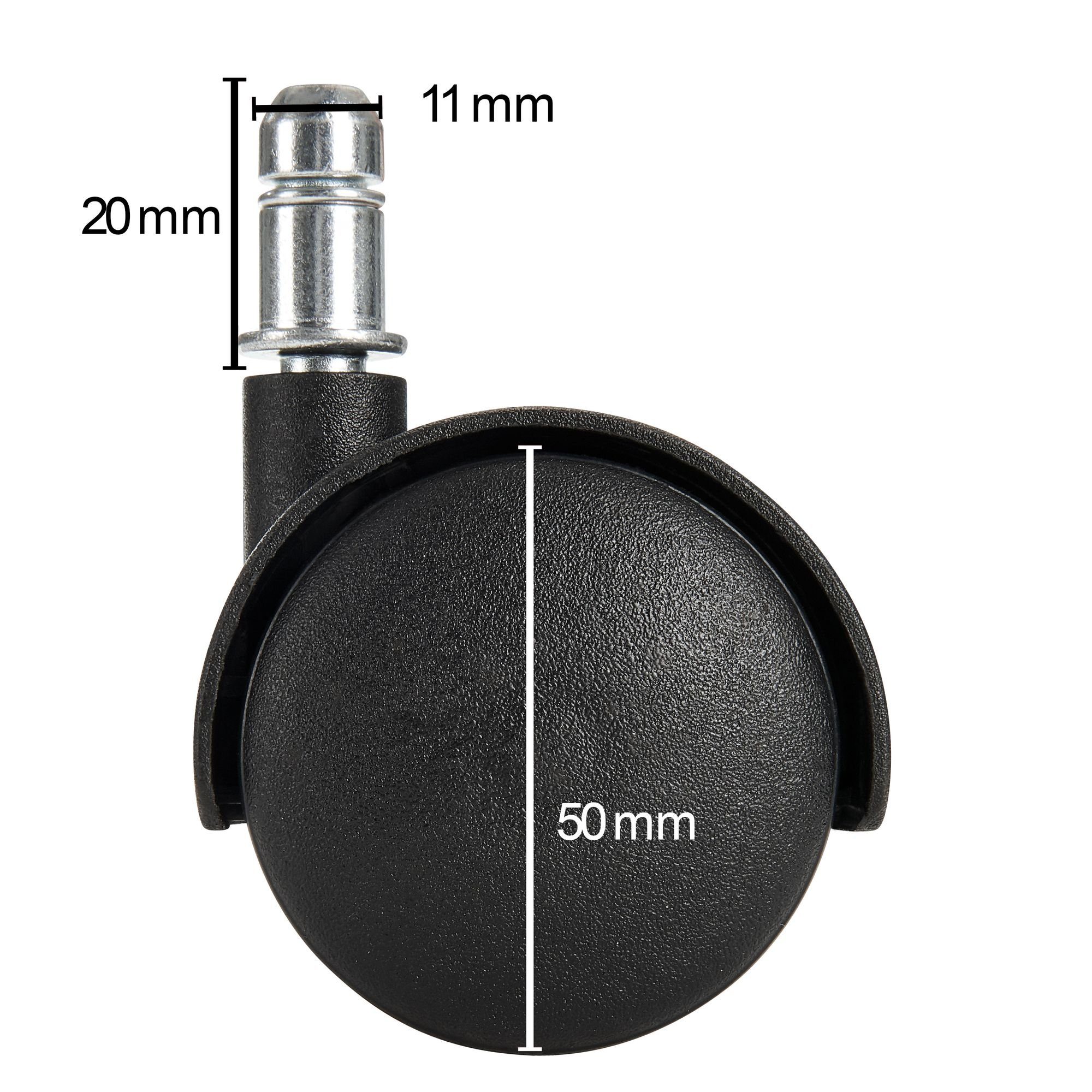 KADIMA DESIGN Stuhlrolle Rollen für Hartböden, Langlebig & Gleitfähig (5er Set)
