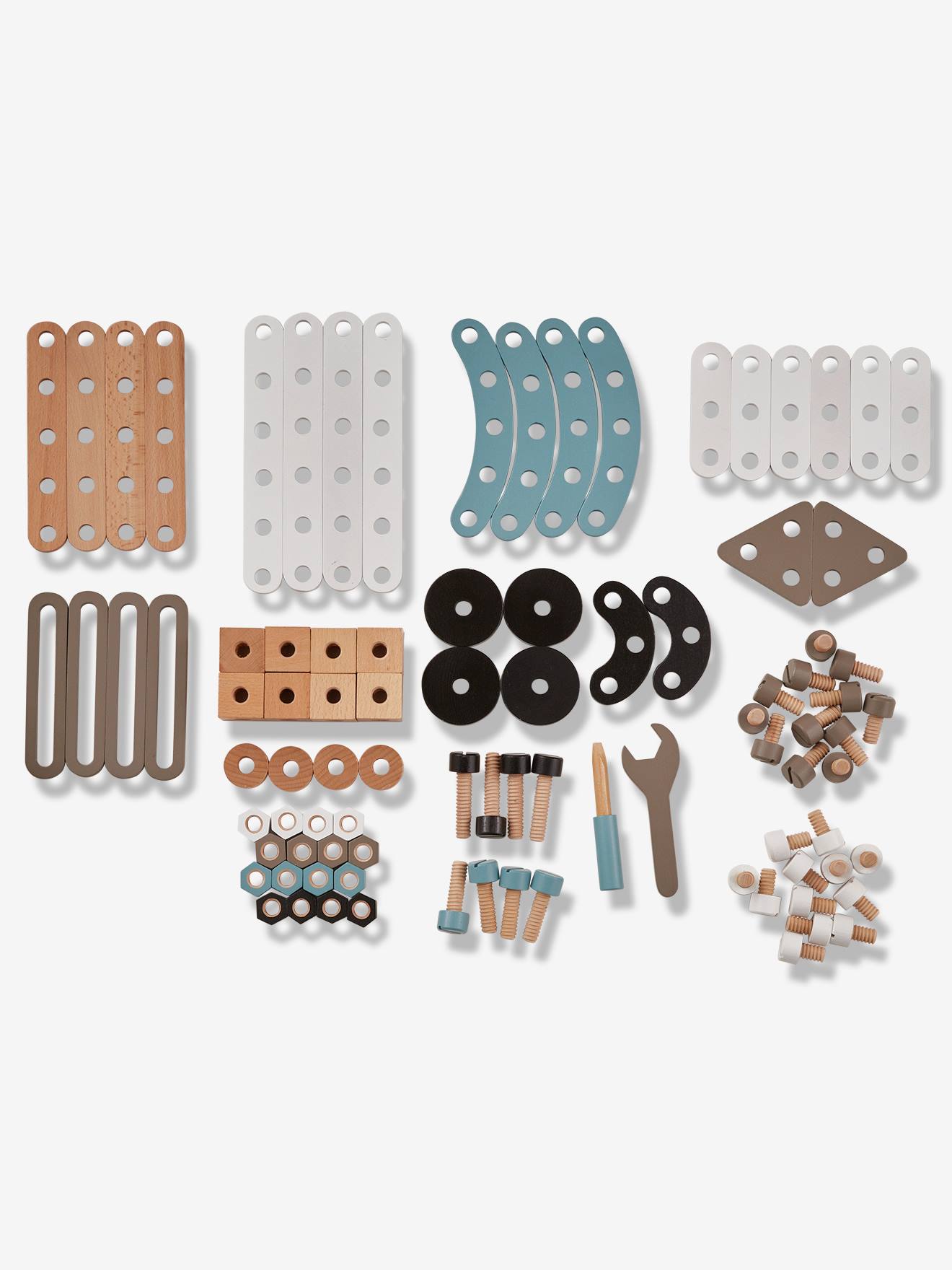 Coffret multi-constructions en bois FSC® multicolore