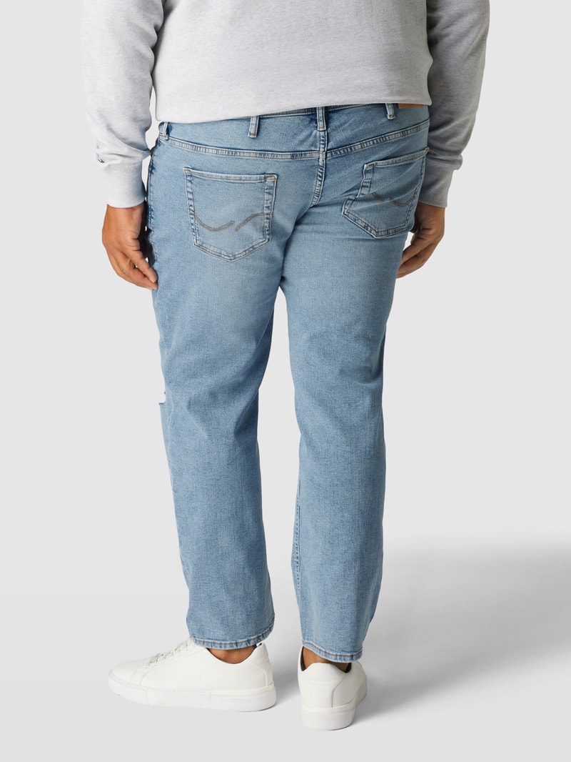 PLUS SIZE Jeans im Destroyed-Look Modell 'GLENN' in jeans