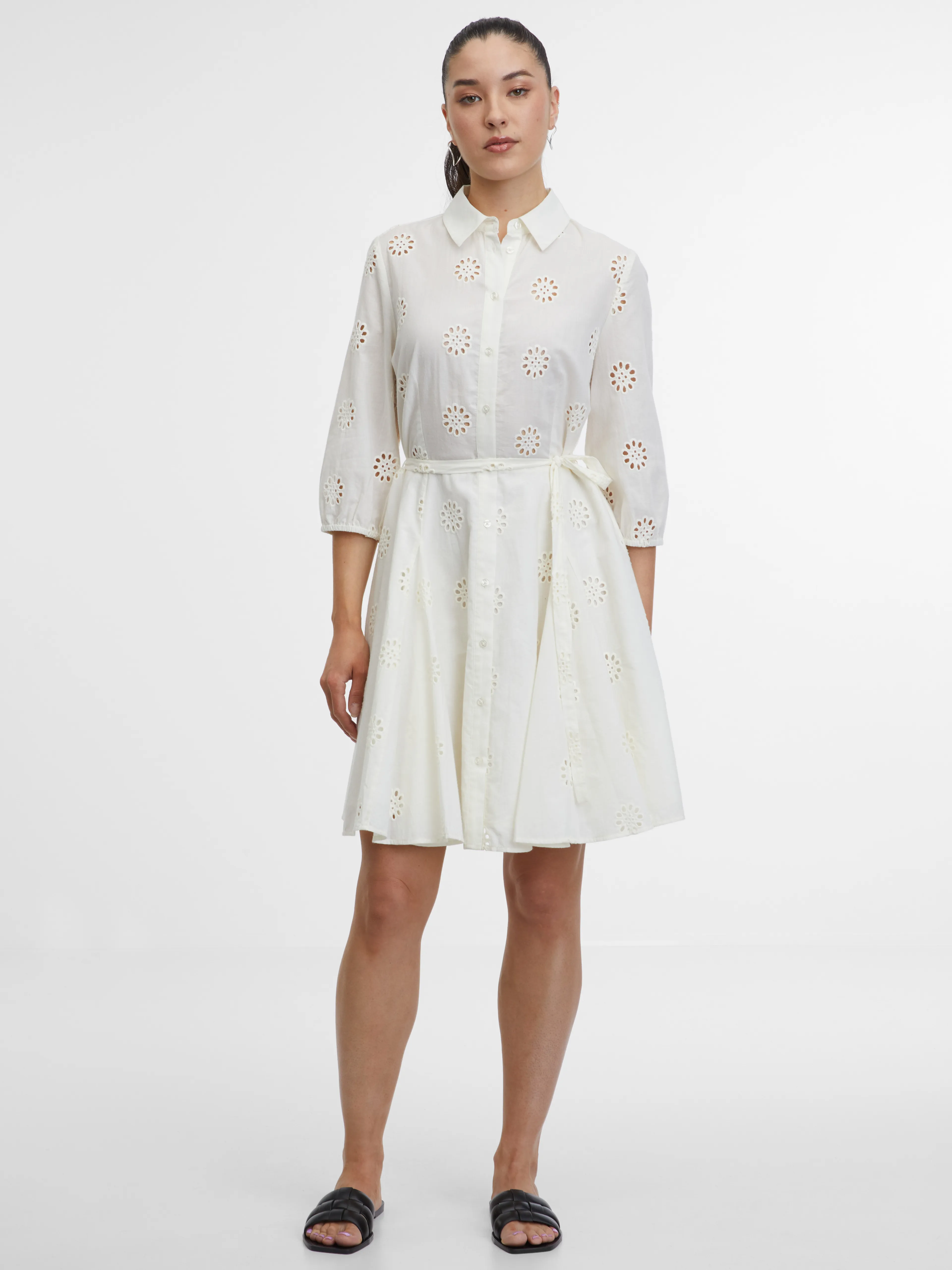 Weißes Damen-Hemdkleid ORSAY