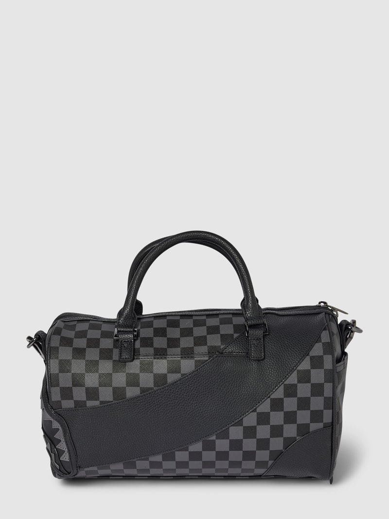 Duffle Bag mit Allover-Muster Modell 'Henny Phantom' in schwarz
