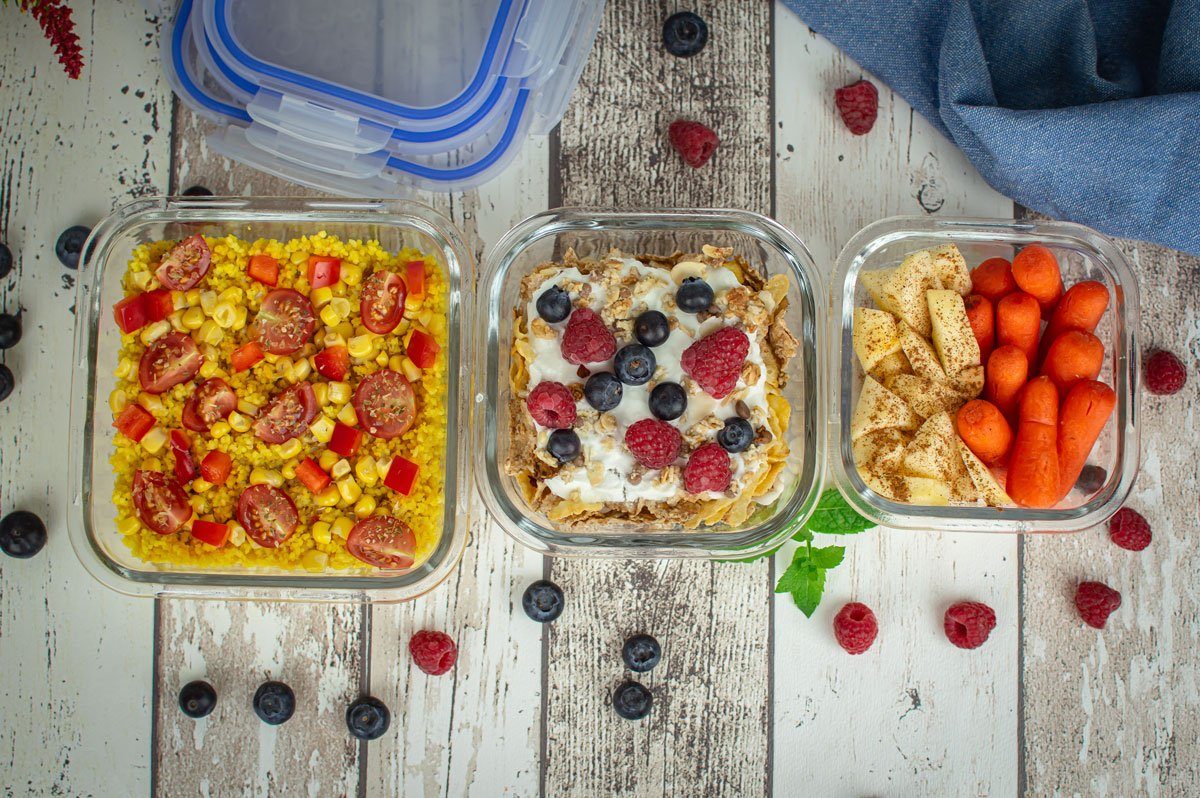 Sendez Frischhaltedose 10tlg. 2x1L 2x800ml 1x500ml Glas Lunchbox Vorratsdosen Brotdose, Glas
