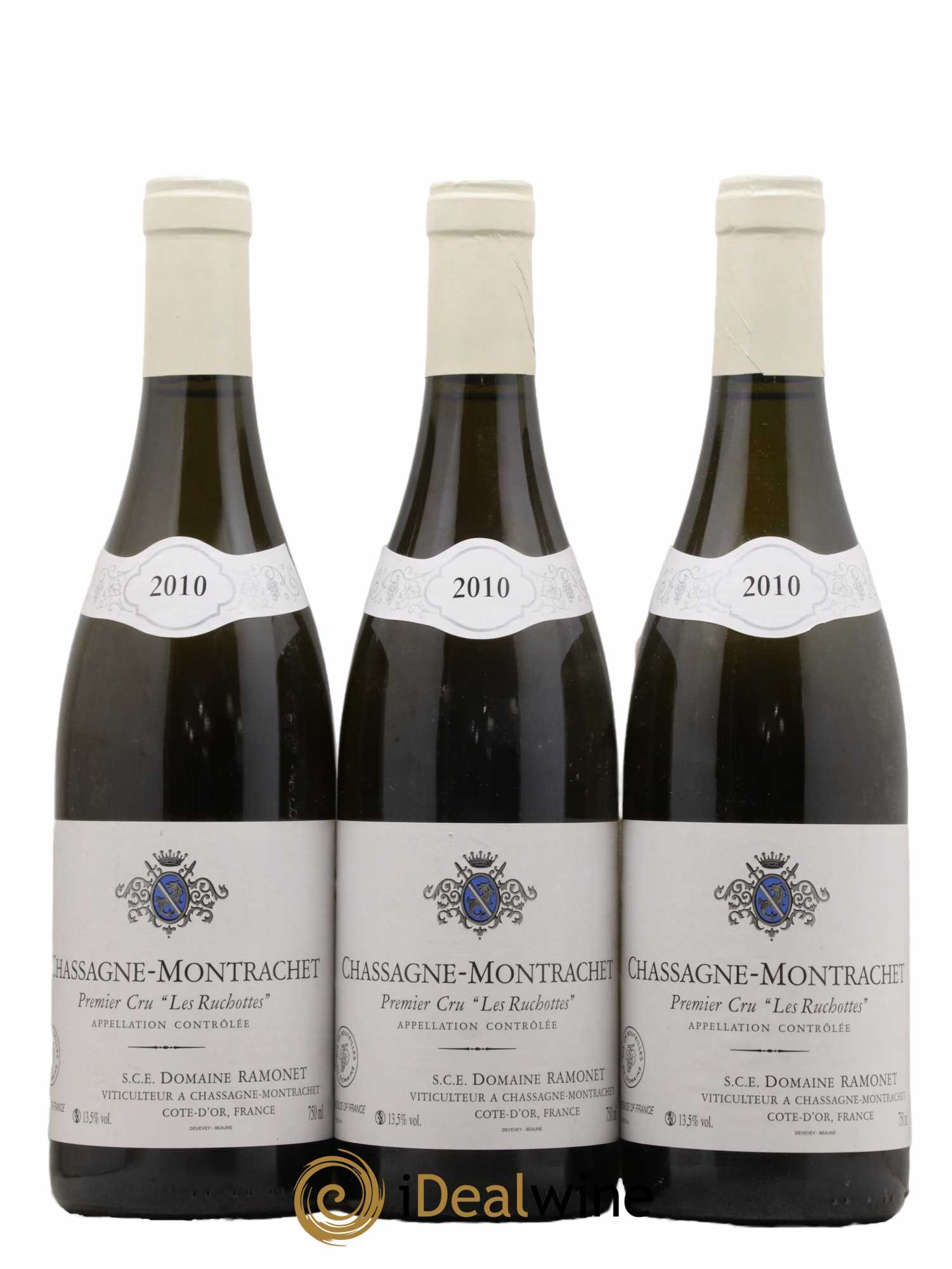 Chassagne-Montrachet 1er Cru Les Ruchottes Ramonet (Domaine)  2010 - Lot de 3 Bouteilles