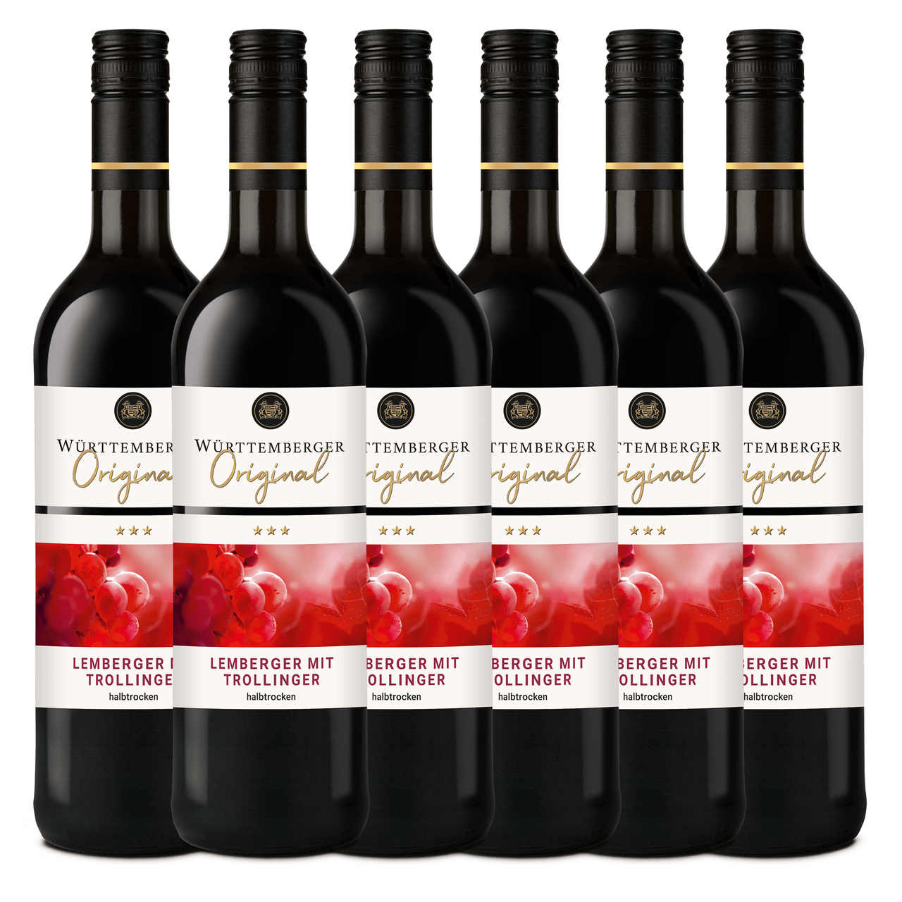 Württembergische WZG Württemberger Original Lemberger mit Trollinger Qualitätswein 0,75L 6er Karton