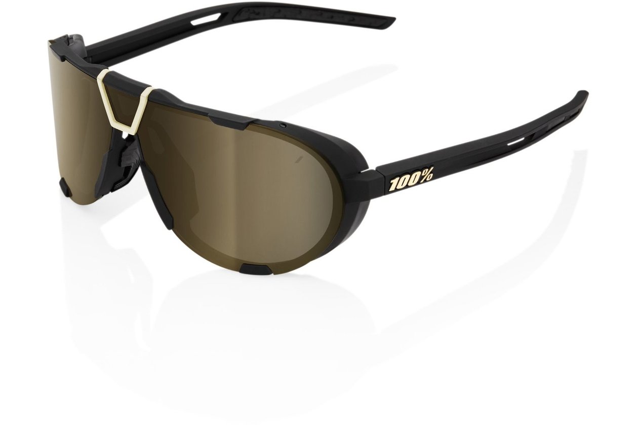 100 Percent Westcraft soft tact black / Soft Gold Mirror Lens