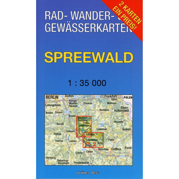 Spreewald 1 : 35 000 Rad-, Wander- und Gewässerkarten-Set - Fahrradkarte