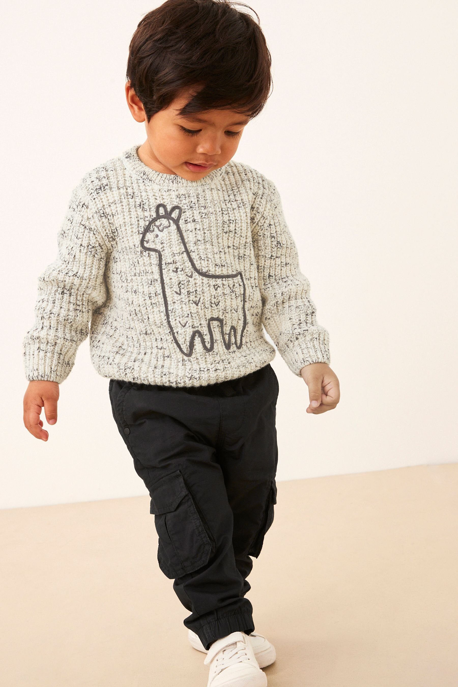 Next Rundhalspullover Rundhalspullover mit Animal-Motiv (1-tlg)