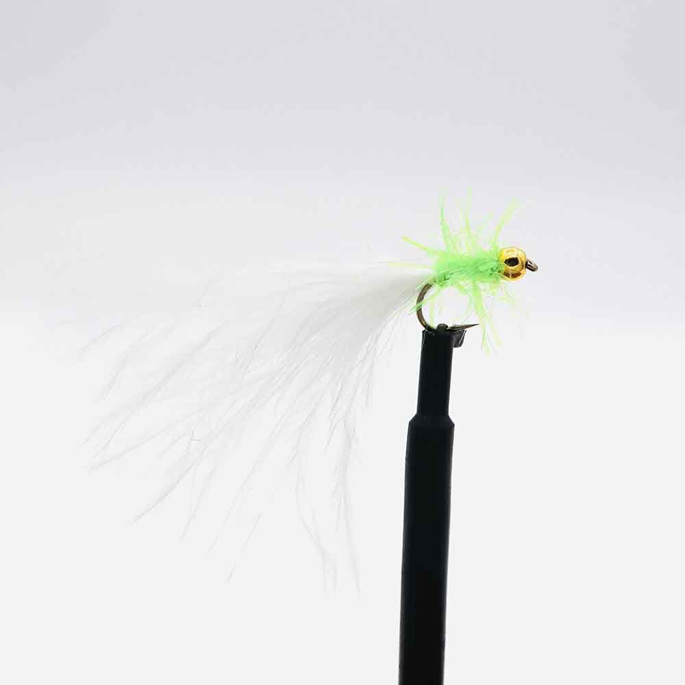Streamer TAD marabou hvit/chartreux H10 (x3)