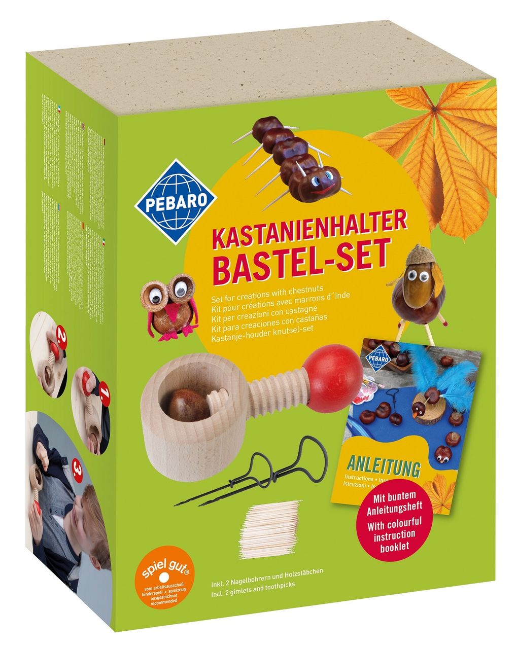 PEBARO Kastanienbohrer-Set mit Anleitungsheft