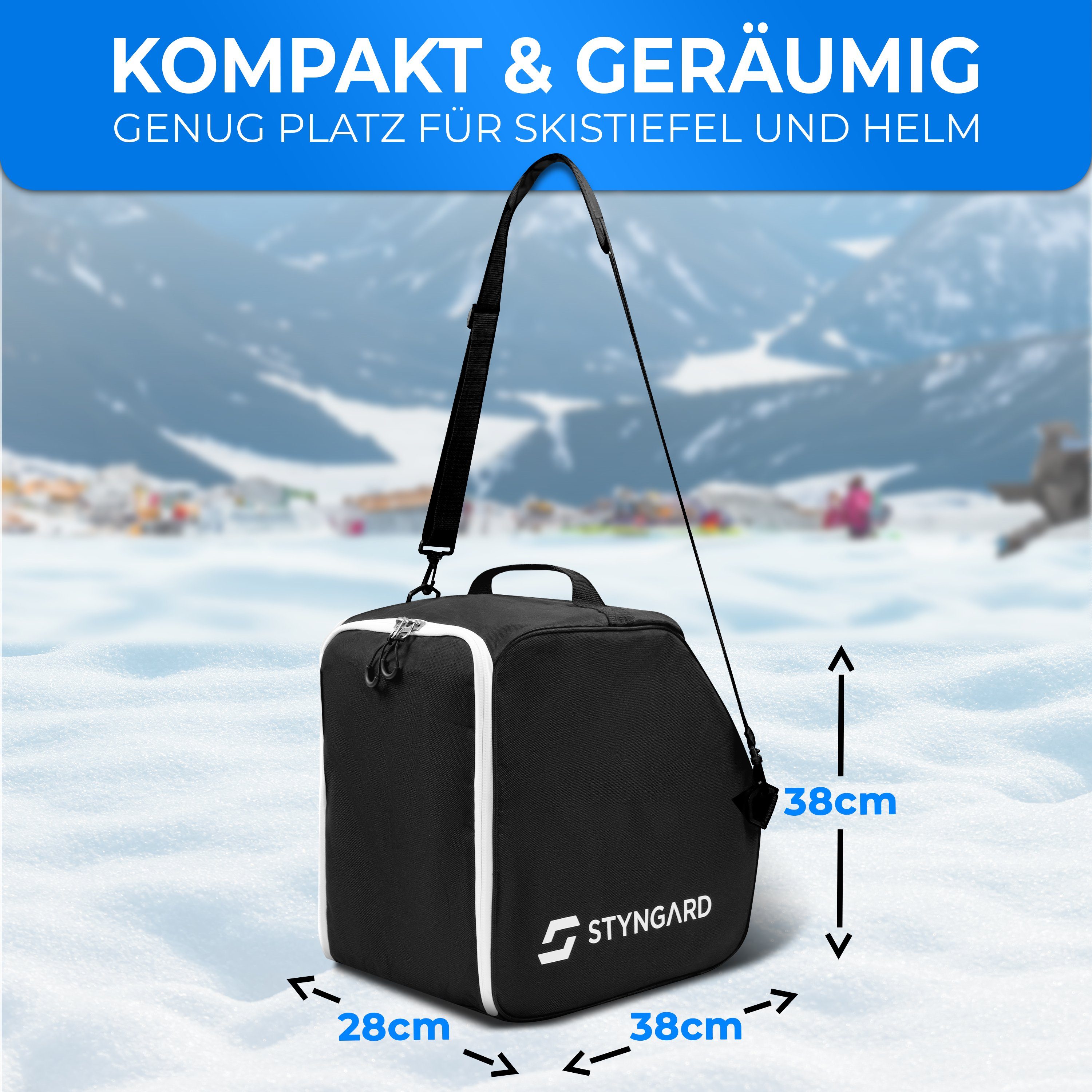 Styngard Skitasche ZERMATT, Skischuhtasche mit Helmfach und Stiefelfach [40 L]
