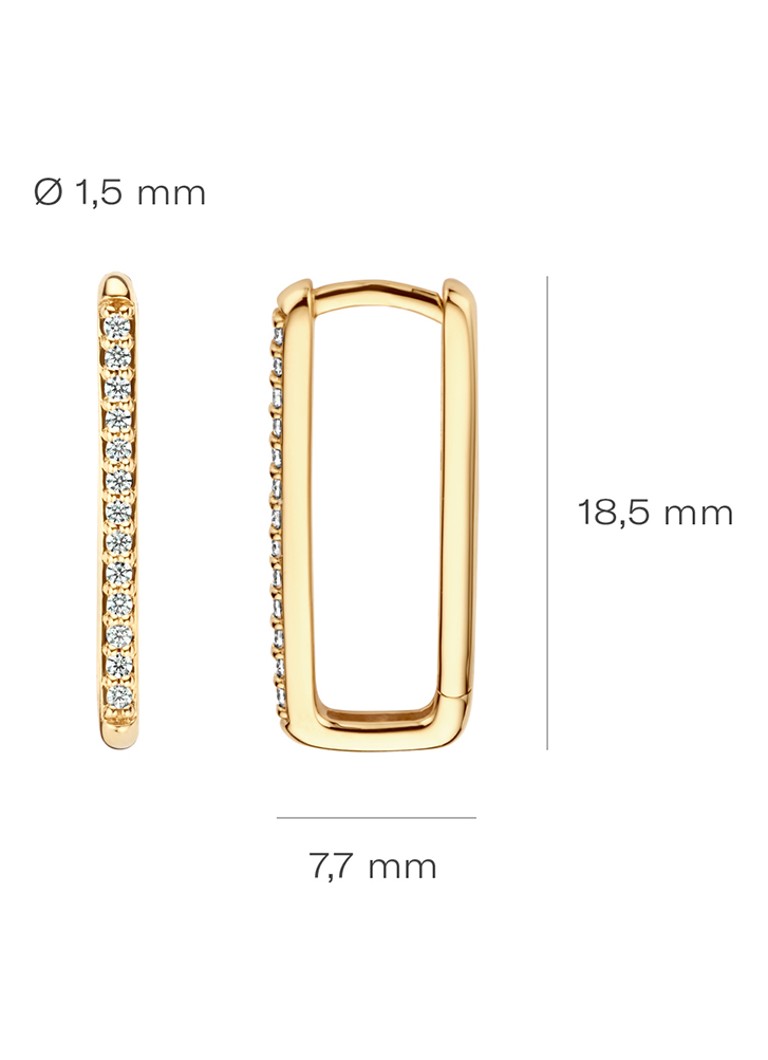 Orecchini color cipria in oro giallo 14 carati 7343YZI